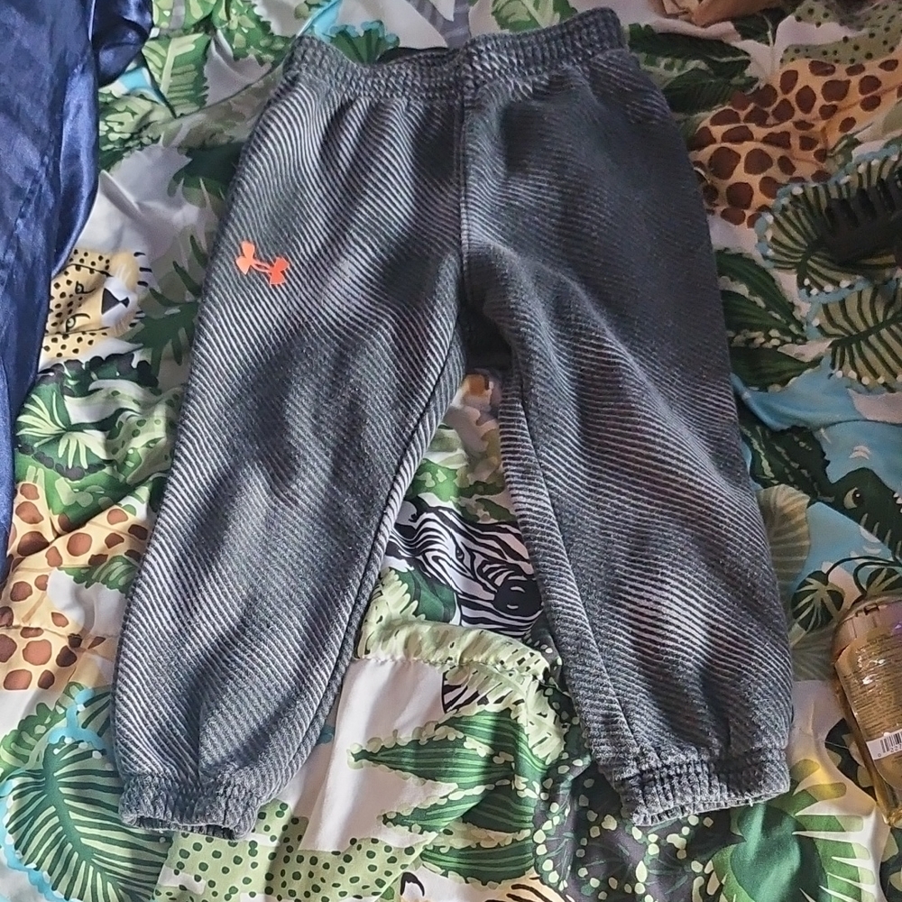 Under Armour Kids Charcoal and Orange Joggers